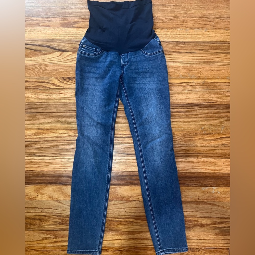 Panel skinny maternity jeans